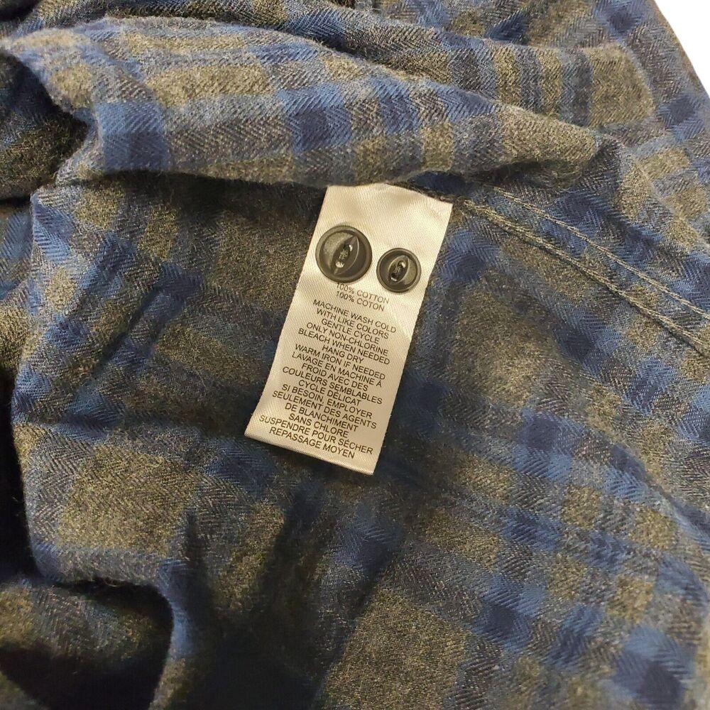 UNTUCKIT Shirt Men Large Green Blue Tartan Plaid Slim Fit Button Up Metro Preppy - Picture 8 of 8